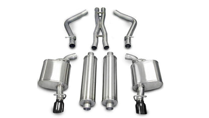 Corsa Performance 05-10 Dodge Charger R/T 5.7L V8 Black Xtreme Cat-Back Exhaust