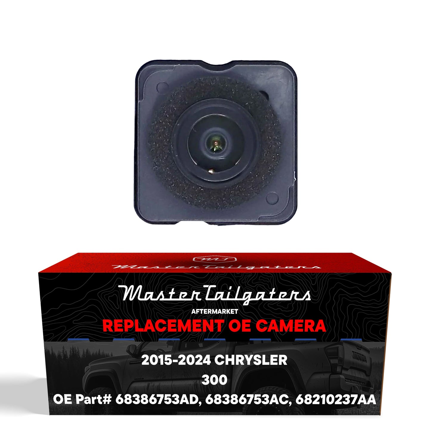 Chrysler 300 Sedan (2015-2024) OEM Replacement Backup Camera OE Part # 68386753AC, 68386753AD, 68210237AA