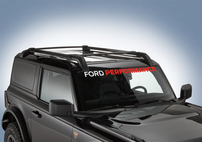 Ford Racing Ford Performance Bronco Windshield Banner - White/Red M-1820-BRR