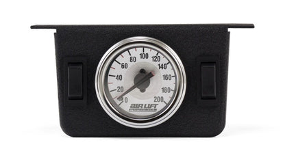 AIRLIFT Dual Needle Gauge Panel with two switches- 200 PSI