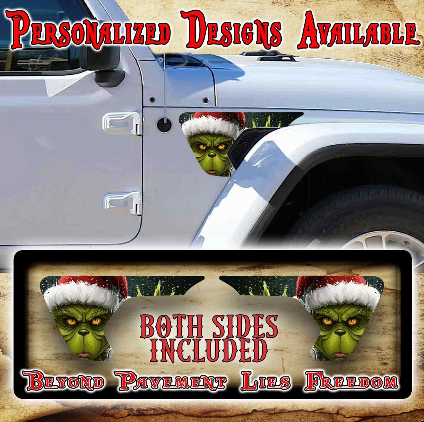 Evil grinch fender vent for the JL or JT 2018 or newer 237