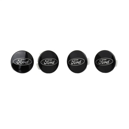 Ford Racing Car Black and Chrome Wheel Cap M-1096K-BCC