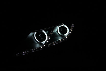 Anzo 2011-2013 Kia Optima Projector Headlights w/ Halo Black (CCFL)