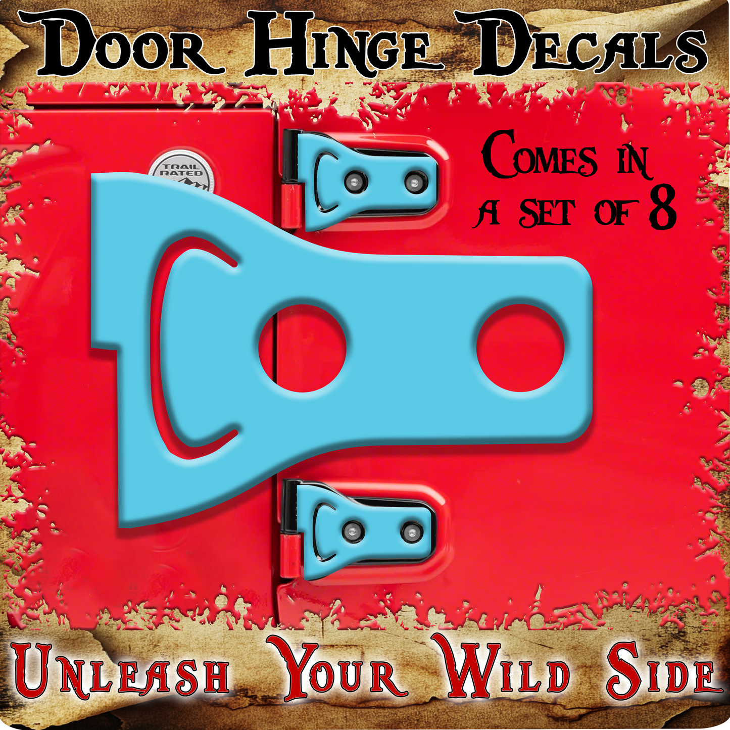 Blue print Door hinge decals 23
