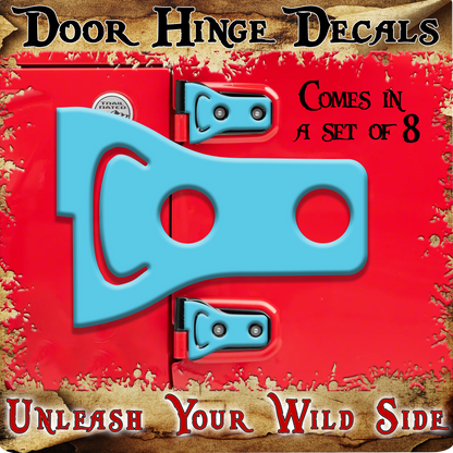 Blue print Door hinge decals 23