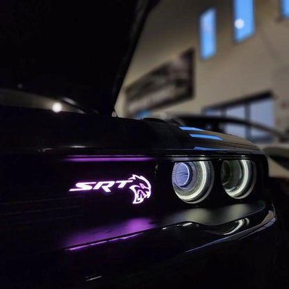 2015-2023 SRT Hellcat RGBW Flow Series LED Badge Emblem Logo