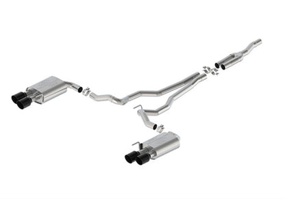 Ford Racing 2024 Mustang 2.3L Touring Non-Active Cat-Back Exhaust w/GT Valance - Black Tip M-5200-M2TBV