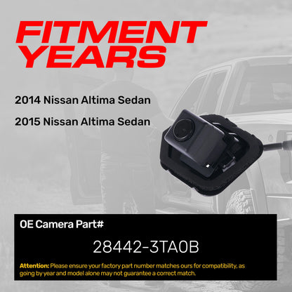 Nissan Altima Sedan (2014-2015) OEM Replacement Backup Camera OE Part # 28442-3TA0B