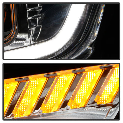 Spyder Chevy Camaro 16-18 Halogen Model Projector Headlights Chrome PRO-YD-CCAM16HALSI-SEQ-C 5087348