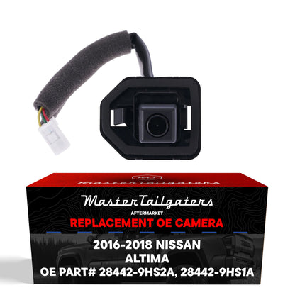 Nissan Altima Sedan (2016-2018) OEM Replacement Backup Camera OE Part # 28442-9HS1A, 28442-9HS2A