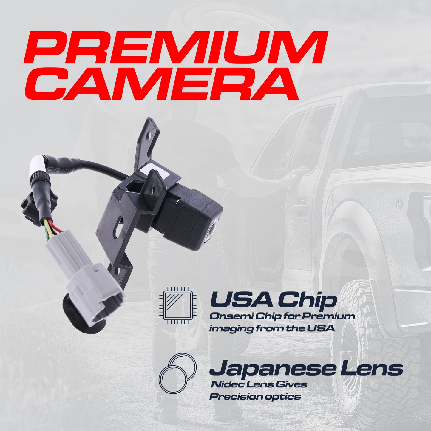 Nissan Frontier (2013-2021) OEM Replacement Backup Camera OE Part # 28442-9BF0A, 28442-9BF2A, 28442-9BF3A