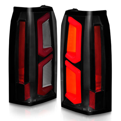 ANZO 2015-2020 Chevrolet Tahoe LED Tail Lights w/ Light Bar Black Housing Somke Lens 311375