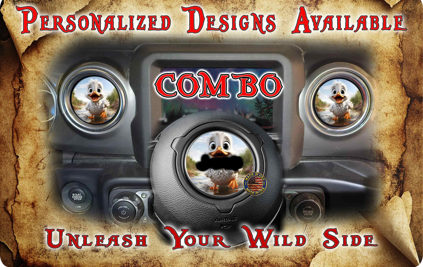 Steering wheel decal duck decal 161