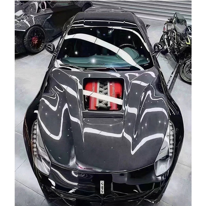 Carbon Fiber Hood Bonnet Transparent Window for Ferrari F12
