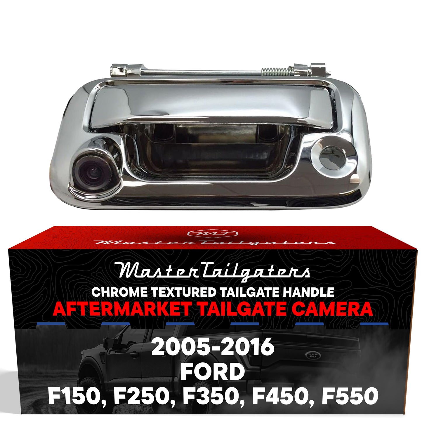 Ford F150 F250 F350 F450 F550 (2005-2016) Chrome Replacement Tailgate Handle with Backup Camera