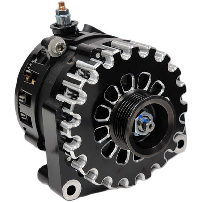 Mechman 250 Amp RVC Bypass High Output Alternator 2014+ Chevrolet GMC Cadillac - Black Billet