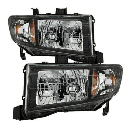 SPYDER Xtune Honda Ridgeline 06-13 Crystal Headlights Black HD-JH-HRID06-AM-BK 9025495