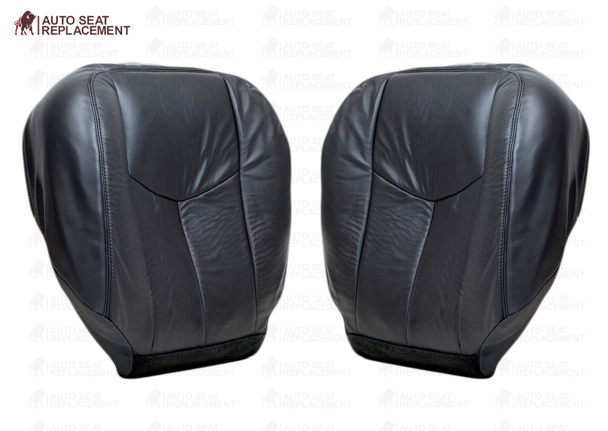 2003 2004 2005 2006 Chevy Silverado Driver Passenger Bottom Seat Cover Dark Gray