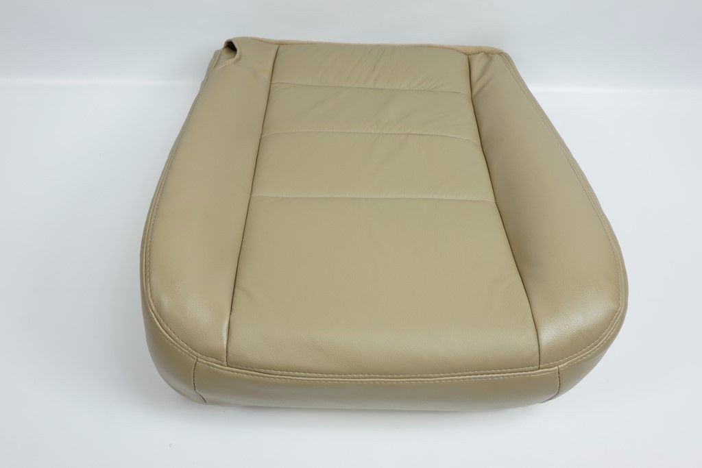 2002 - 2007 Ford F250 F350 Lariat Driver Bottom Leather Seat Cover Parchment TAN