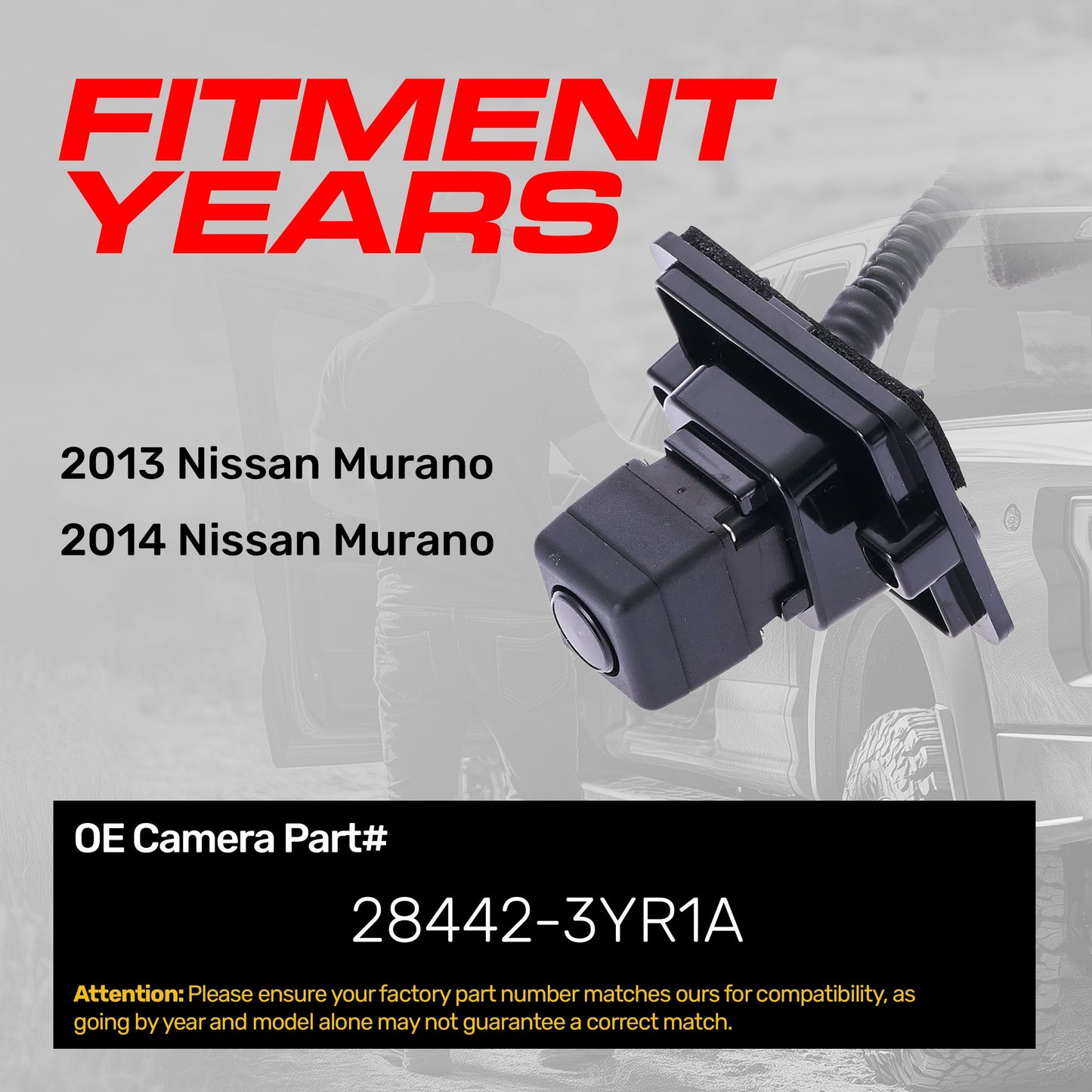 Nissan Murano (2013-2014) OEM Replacement Backup Camera OE Part # 28442-3YR1A
