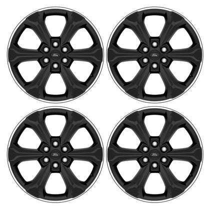 Ford Racing 15-23 F-150 22in Wheel Kit - Black w/Machined Face M-1007K-S2295B