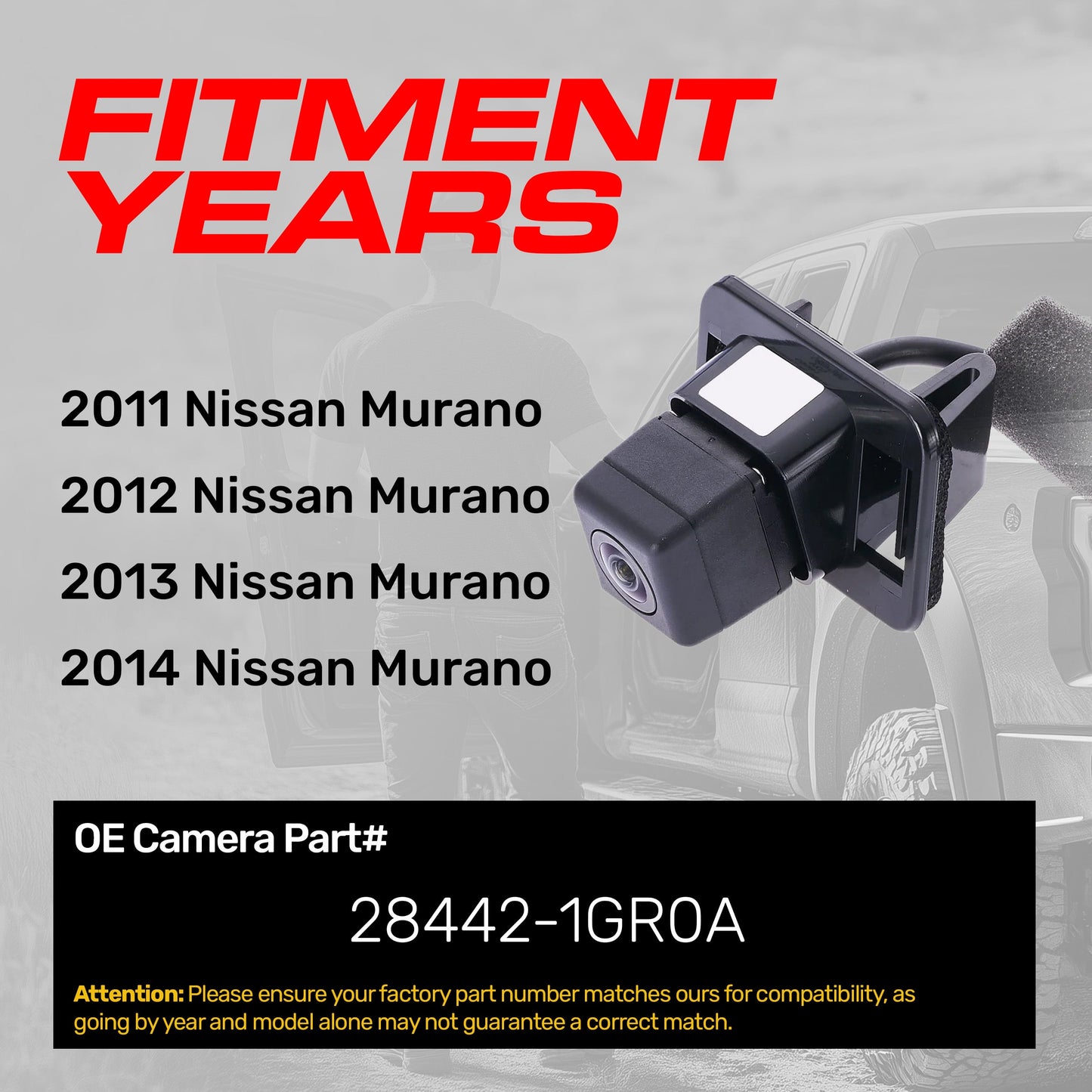 Nissan Murano (2011-2014) OEM Replacement Backup Camera OE Part # 28442-1GR0A
