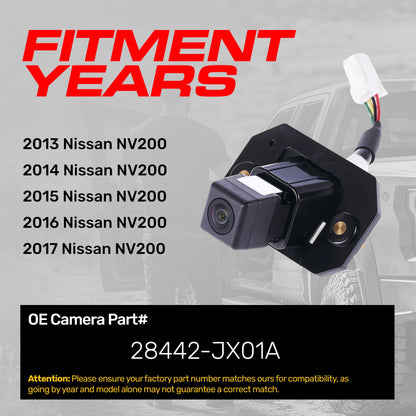 Nissan NV200 (2013-2017) OEM Replacement Backup Camera OE Part # 28442-JX01A