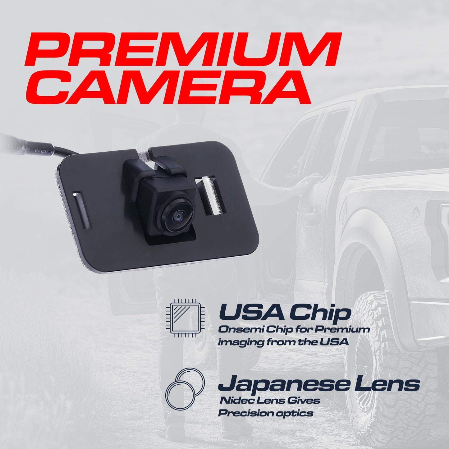 Cadillac Escalade/Escalade ESV w/Surround View (15), w/AVM (16) / GMC Yukon/XL/Denali w/Surround View (15-16) OEM Replacement Backup Camera OE Part # 23405751, 23135152, 23324497
