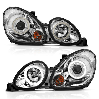 Anzo 1998-2005 Lexus Gs300 Projector Headlights w/ Halo Chrome