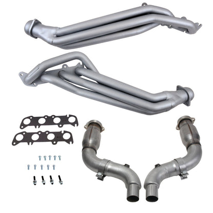 BBK 15-23 Ford Mustang GT 5.0 1-7/8in Long Tube Headers w/High Flow Catted Mid Pipe (Ti Ceramic) 18563