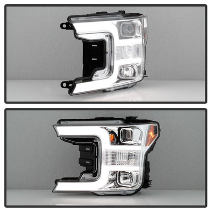 Spyder Signature Ford F150 18-19 (Halogen Model) Projector Headlights - Chrome (PRO-YD-FF15018-LB-C) 5086617