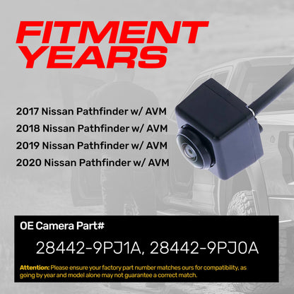 Nissan Pathfinder w/ AVM (2017-2020) OEM Replacement Backup Camera OE Part # 28442-9PJ0A, 28442-9PJ1A