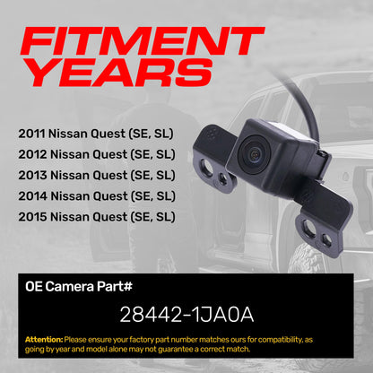 Nissan Quest SE SL (2011-2015) OEM Replacement Backup Camera OE Part # 28442-1JA0A