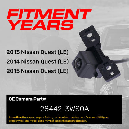Nissan Quest LE (2013-2015) OEM Replacement Backup Camera OE Part # 28442-3WS0A