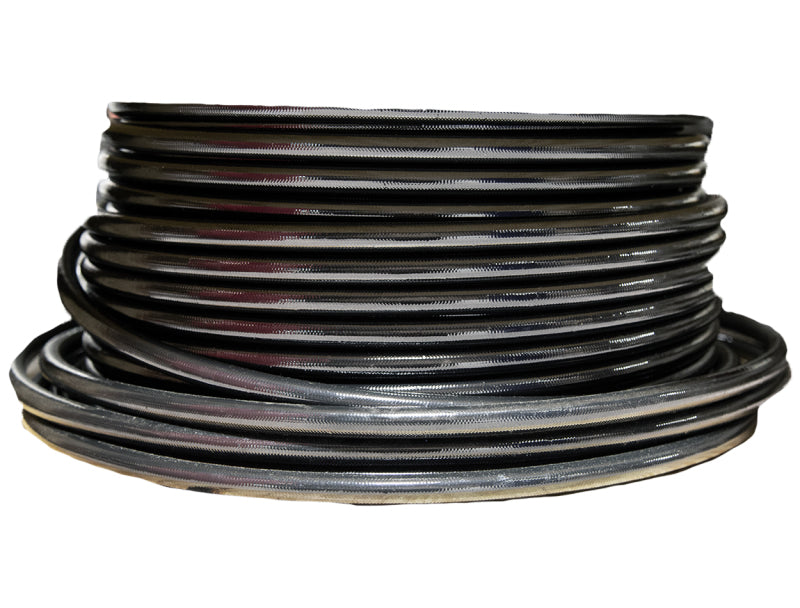 Aeromotive PTFE SS Braided Fuel Hose - Black Jacketed - AN-12 x 12ft 15334