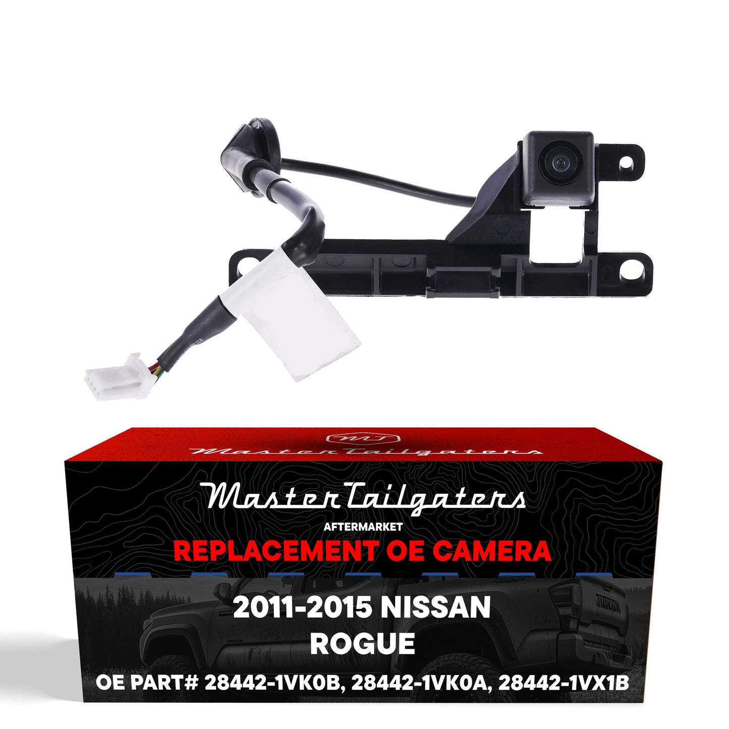 Nissan Rogue/Rogue Select (2011), Rogue/Rogue Select Type 1 (2012-2015) OEM Replacement Backup Camera OE Part # 28442-1VK0A, 28442-1VK0B, 28442-1VX1B
