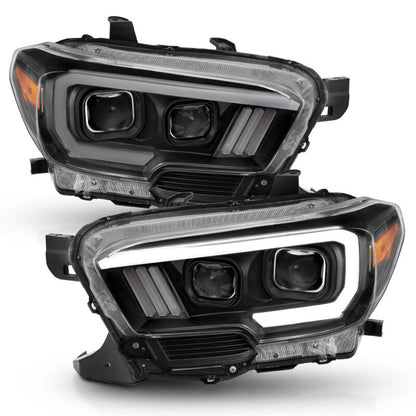 Anzo Toyota Tacoma '16-18 Projector Plank Style Switchback H.L Black Amber