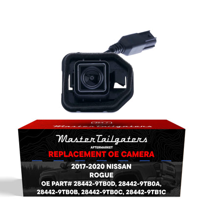 Nissan Rogue w/o AVM (2017-2020), Rogue Hybrid w/o AVM (2017-2019) OEM Replacement Backup Camera OE Part # 28442-9TB0D, 28442-9TB0A, 28442-9TB0B, 28442-9TB0C, 28442-9TB1C