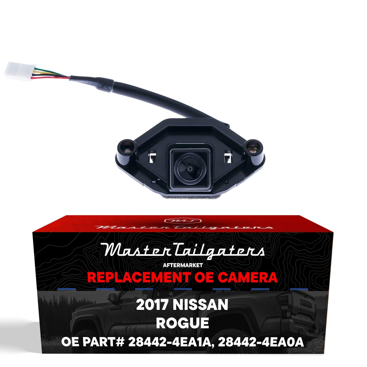Nissan Rogue Sport/Qashqai w/o AVM (2017) OEM Replacement Backup Camera OE Part # 28442-4EA0A, 28442-4EA1A