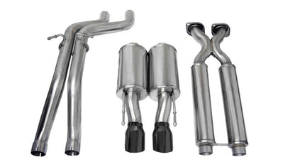 Corsa Performance 2.5" Dual Center Rear Exit Cat-Back Exhaust System with 4.0"
