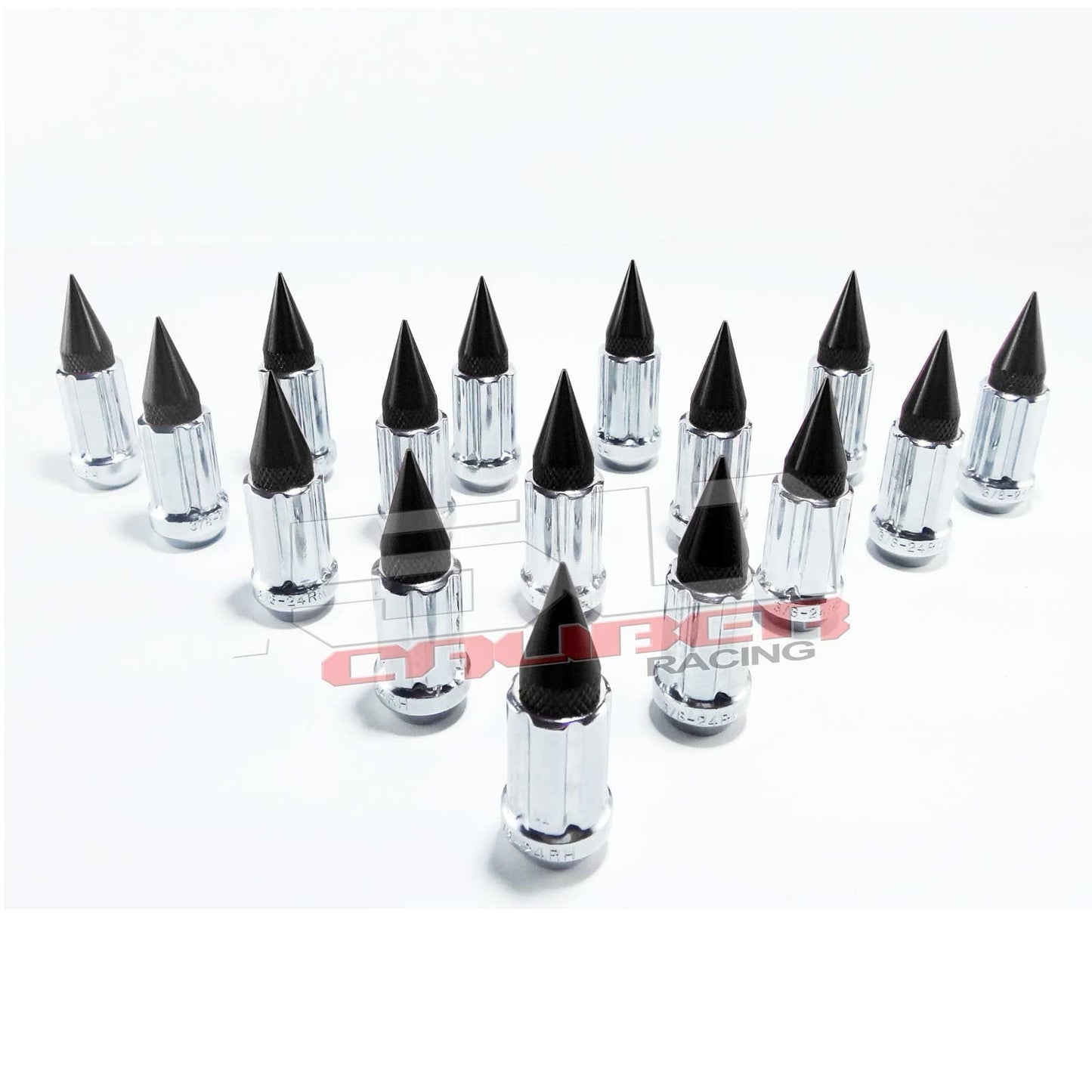 10 x 1.25 mm Spiked Lug nuts Chrome - 16 Pack