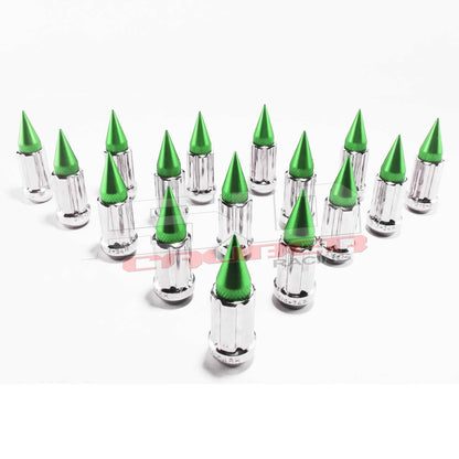 10 x 1.25 mm Spiked Lug nuts Chrome - 16 Pack