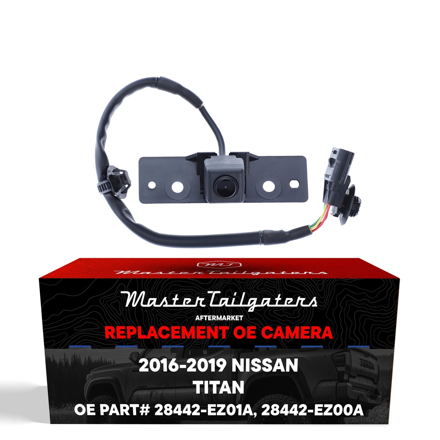 Nissan Titan XD (2016-2019) OEM Replacement Backup Camera OE Part # 28442-EZ00A, 28442-EZ01A