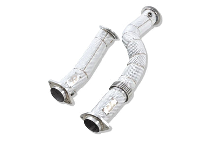 S58 3.5" Maxflow Downpipes w/ Heatshield for G8X M3 M4 & G87 M2 - Yonristic Performance