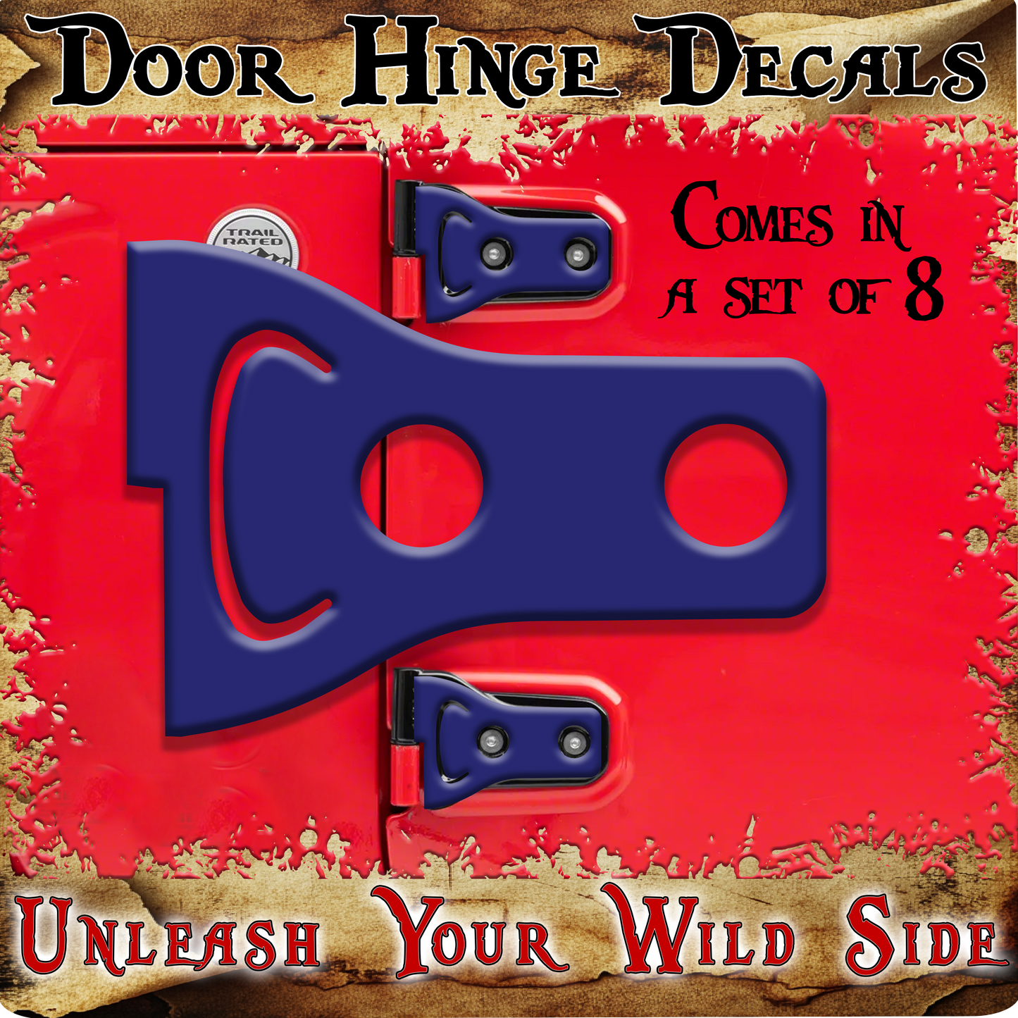 Blue print Door hinge decals 27