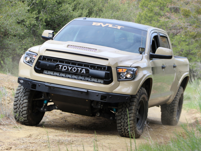 Cali Raised LED Cali Raised 14-21 Toyota Tundra 42 Hidden Grille Curved Led Light Bar Brackets Kit - No One Light B CR3144