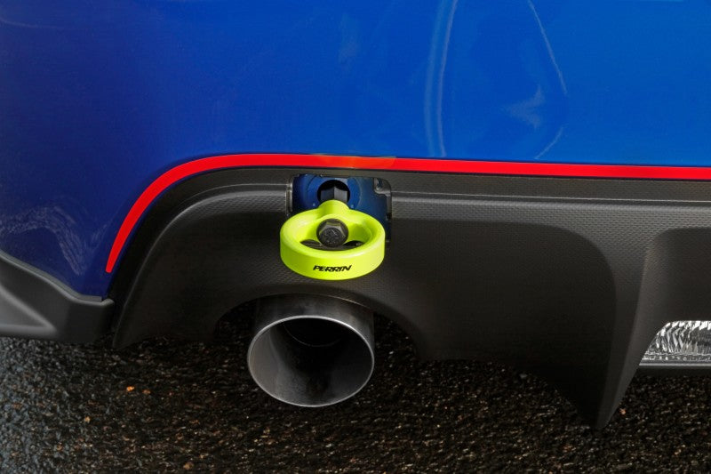 Perrin 13-22 BRZ / 13-16 FRS / 17-21 GT86 / 2022 GR86 Rear Tow Hook Neon Yellow | PSP-BDY-255NY