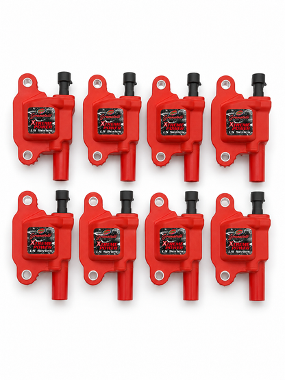 2005–2017 GM LS2/LS3/LS7/LS9/LSA Granatelli 80K Pro Series Extreme Red Coil Packs – 28-0513-CPR