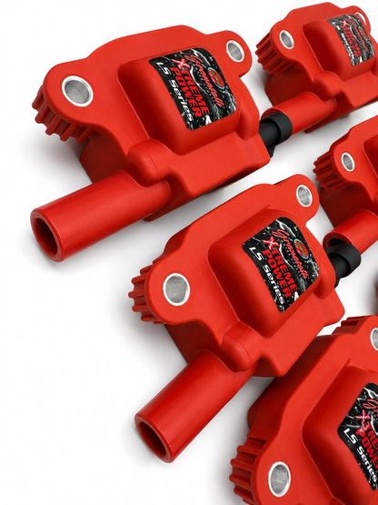 2005–2017 GM LS2/LS3/LS7/LS9/LSA Granatelli 80K Pro Series Extreme Red Coil Packs – 28-0513-CPR