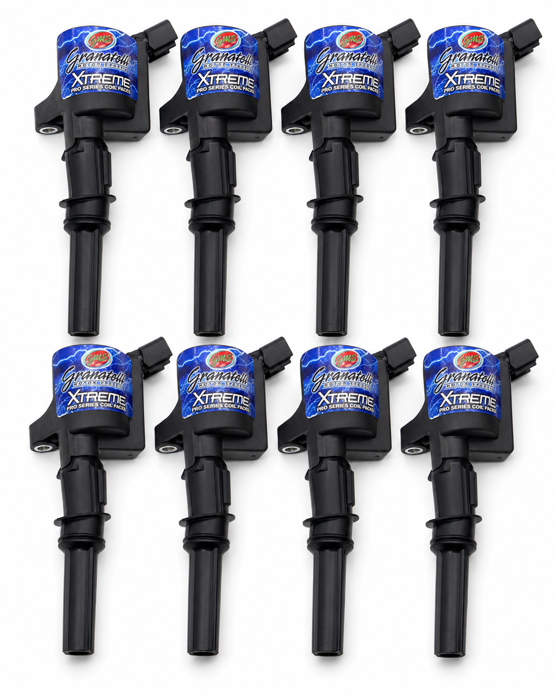 1997–2014 Ford 4.6L/5.4L 2V Granatelli 65K Pro Series Extreme Coil Packs & Connector Kit – 28-1697SC